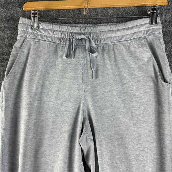 GAP Fit Pants Womens Small Brushed Tech Jersey Gray Stretch Pockets Tie Elastic - Picture 3 of 8